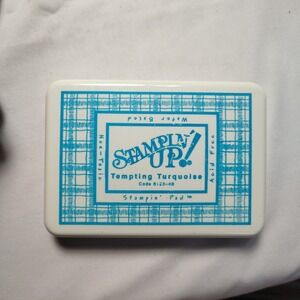 Stampin‎ Up Tempting Turquoise Ink Pad Water Based Acid Free Non Toxic Crafting